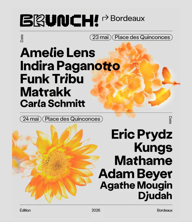 Affiche Brunch Electronik Bordeaux 2026